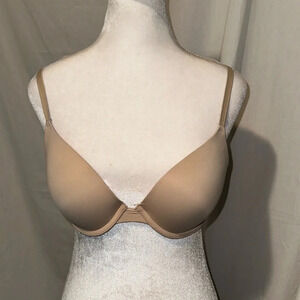 beige Victoria's Secret PINK wear everywhere push up bra size 34C